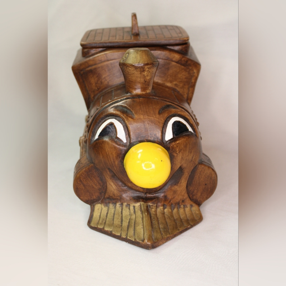 Vintage Treasure Craft B & R R.R. No.9 Train Cookie Jar - Charming 1970s Ceramic